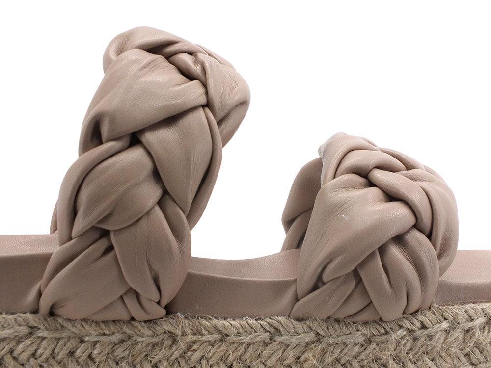 STEVE MADDEN Gist Ciabatta Platform Corda Beige Nude GIST01S1 - Sandrini Calzature e Abbigliamento