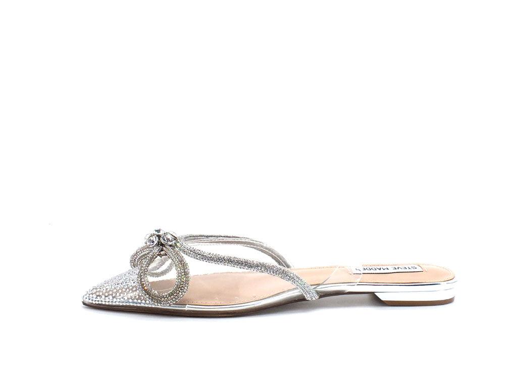 STEVE MADDEN Justi Ciabatta Listini Strass Clear Argento JUST07S1 - Sandrini Calzature e Abbigliamento