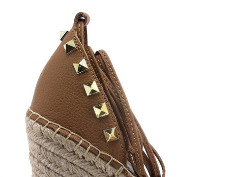 STEVE MADDEN Malani Sandalo Zeppa Borchie Tan Leather MALA02S1 - Sandrini Calzature e Abbigliamento