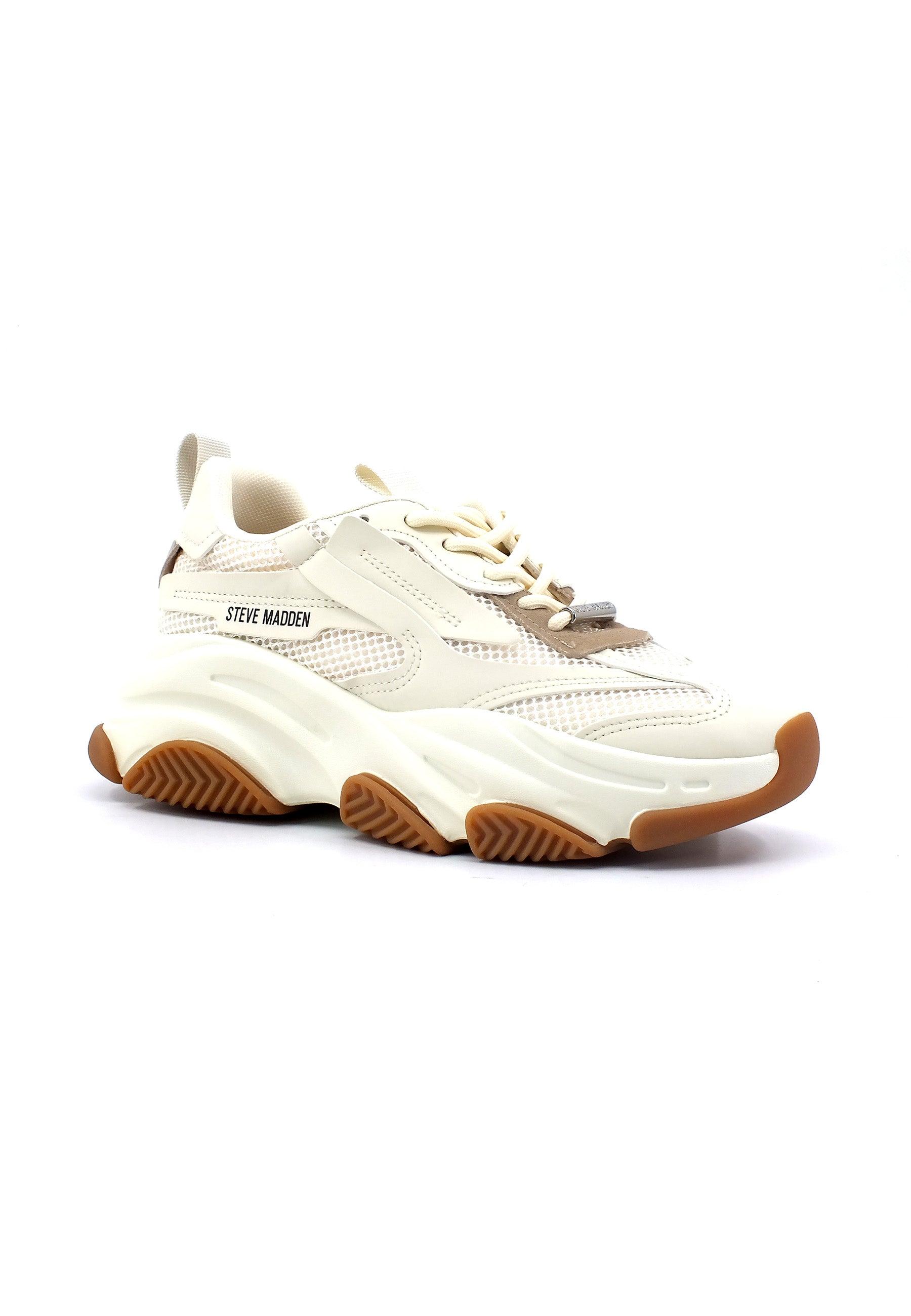 STEVE MADDEN Possession Sneaker Donna White Gun POSS03S1 - Sandrini Calzature e Abbigliamento