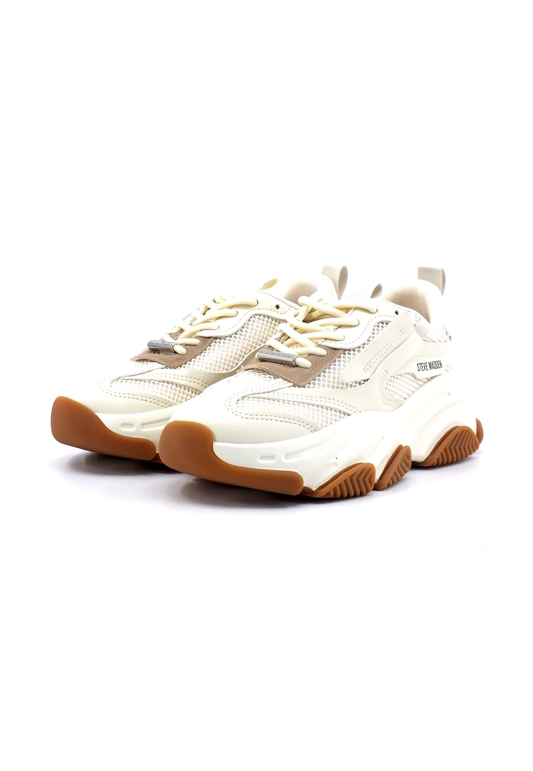 STEVE MADDEN Possession Sneaker Donna White Gun POSS03S1 - Sandrini Calzature e Abbigliamento