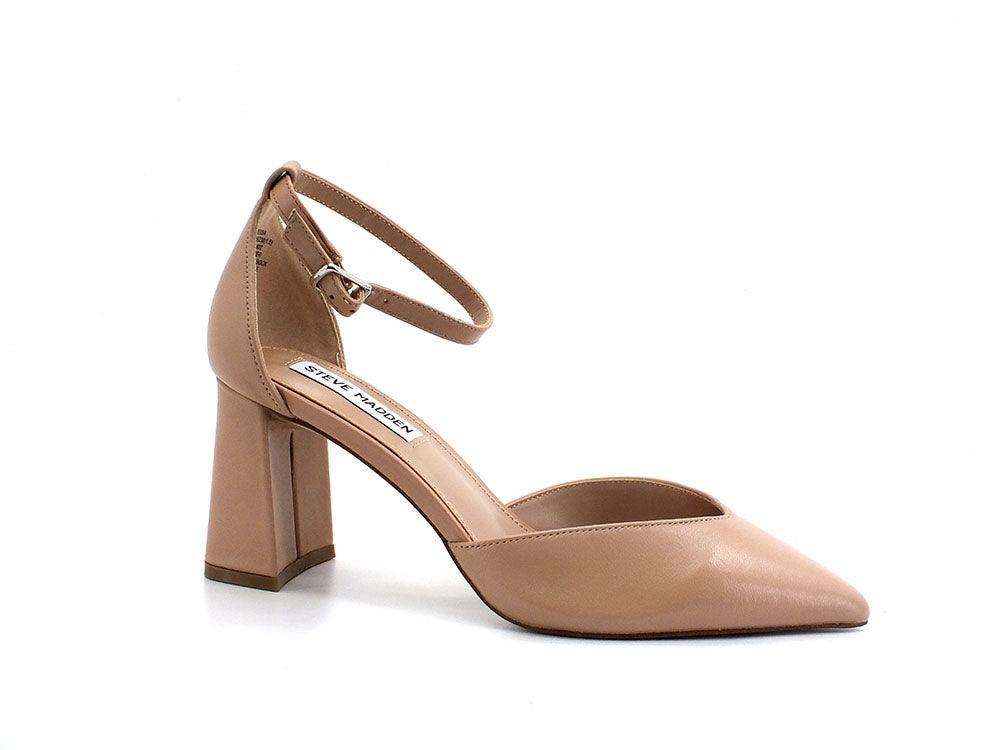 STEVE MADDEN Quintessa Sandalo Punta Pelle Tacco Beige Blush QUIN08S1 - Sandrini Calzature e Abbigliamento