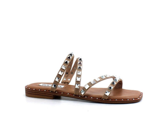 STEVE MADDEN Skyler Ciabatta Listini Borchie Marrone Tan SKYL11S1 - Sandrini Calzature e Abbigliamento