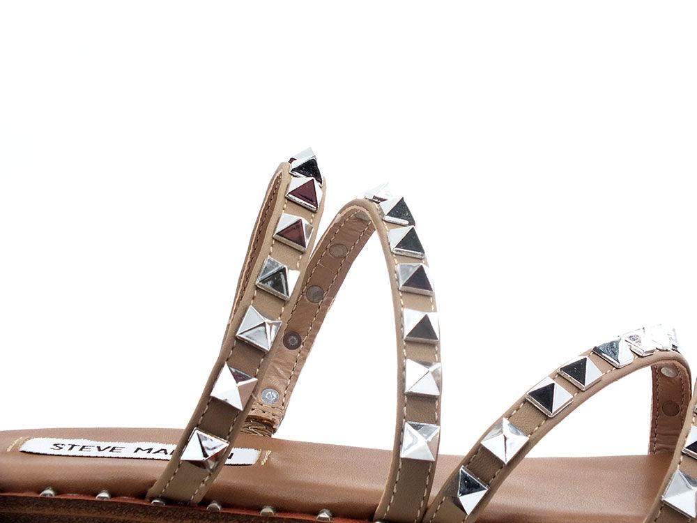 STEVE MADDEN Skyler Ciabatta Listini Borchie Marrone Tan SKYL11S1 - Sandrini Calzature e Abbigliamento