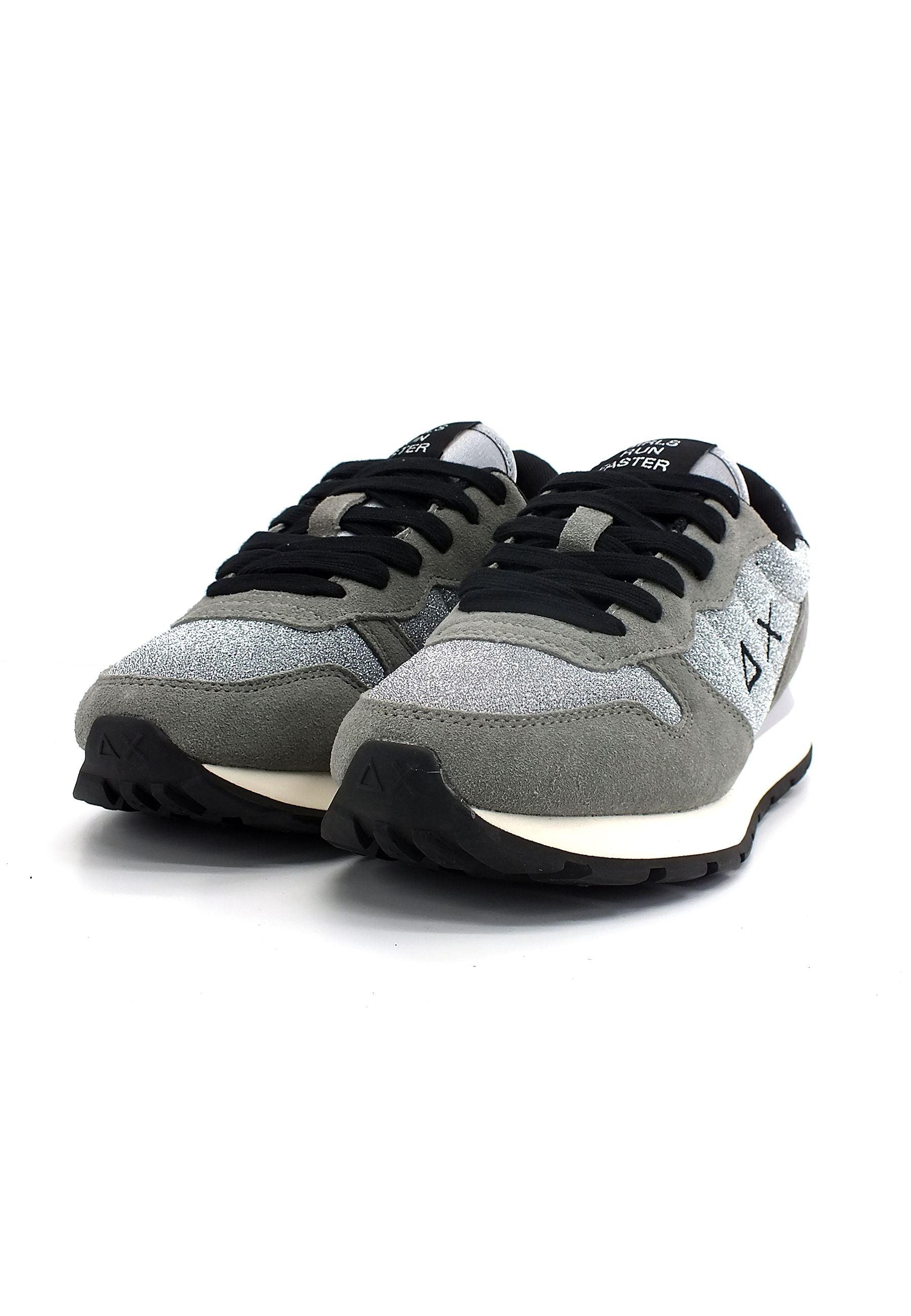 SUN68 Ally Glitter Sneaker Donna Grigio Medio Z42203 - Sandrini Calzature e Abbigliamento