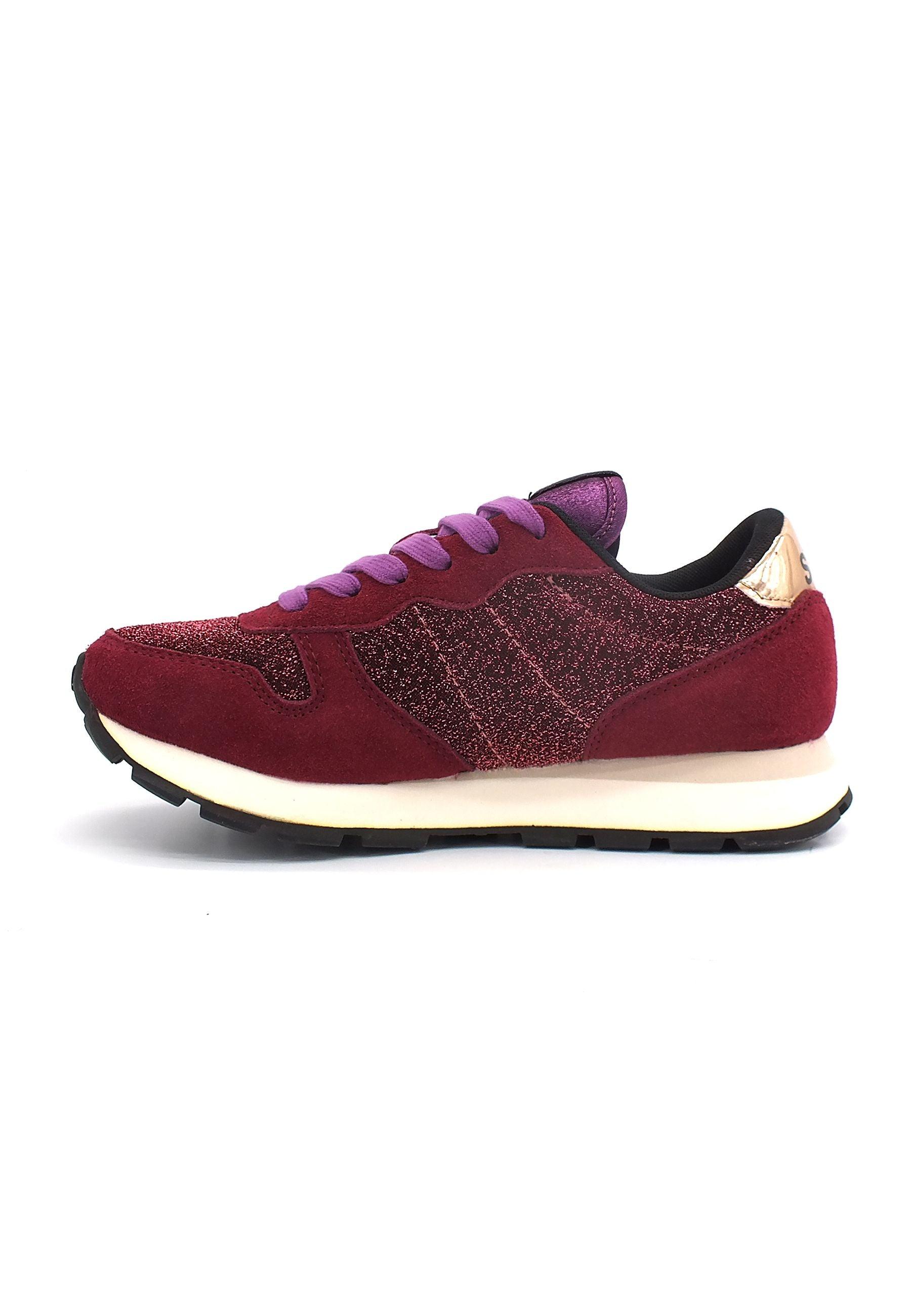 SUN68 Ally Glitter Sneaker Donna Prugna Z42203 - Sandrini Calzature e Abbigliamento