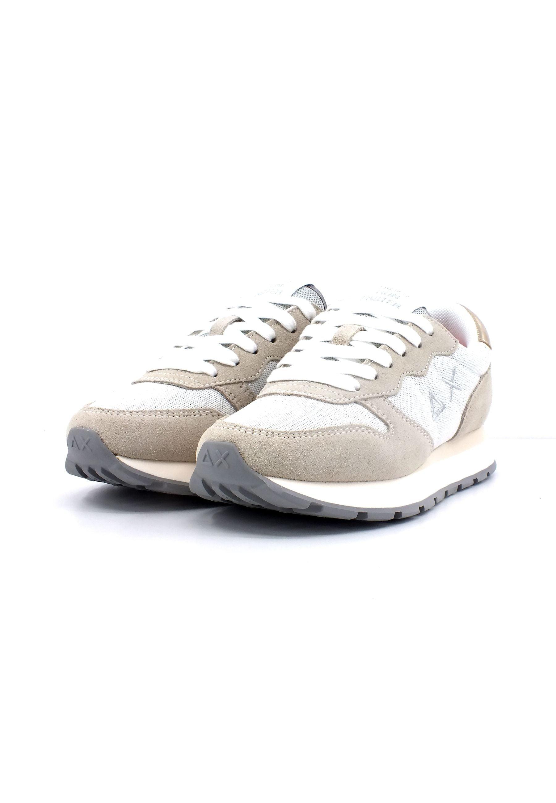 SUN68 Ally Glitter Textile Sneaker Donna Bianco Z33203 - Sandrini Calzature e Abbigliamento