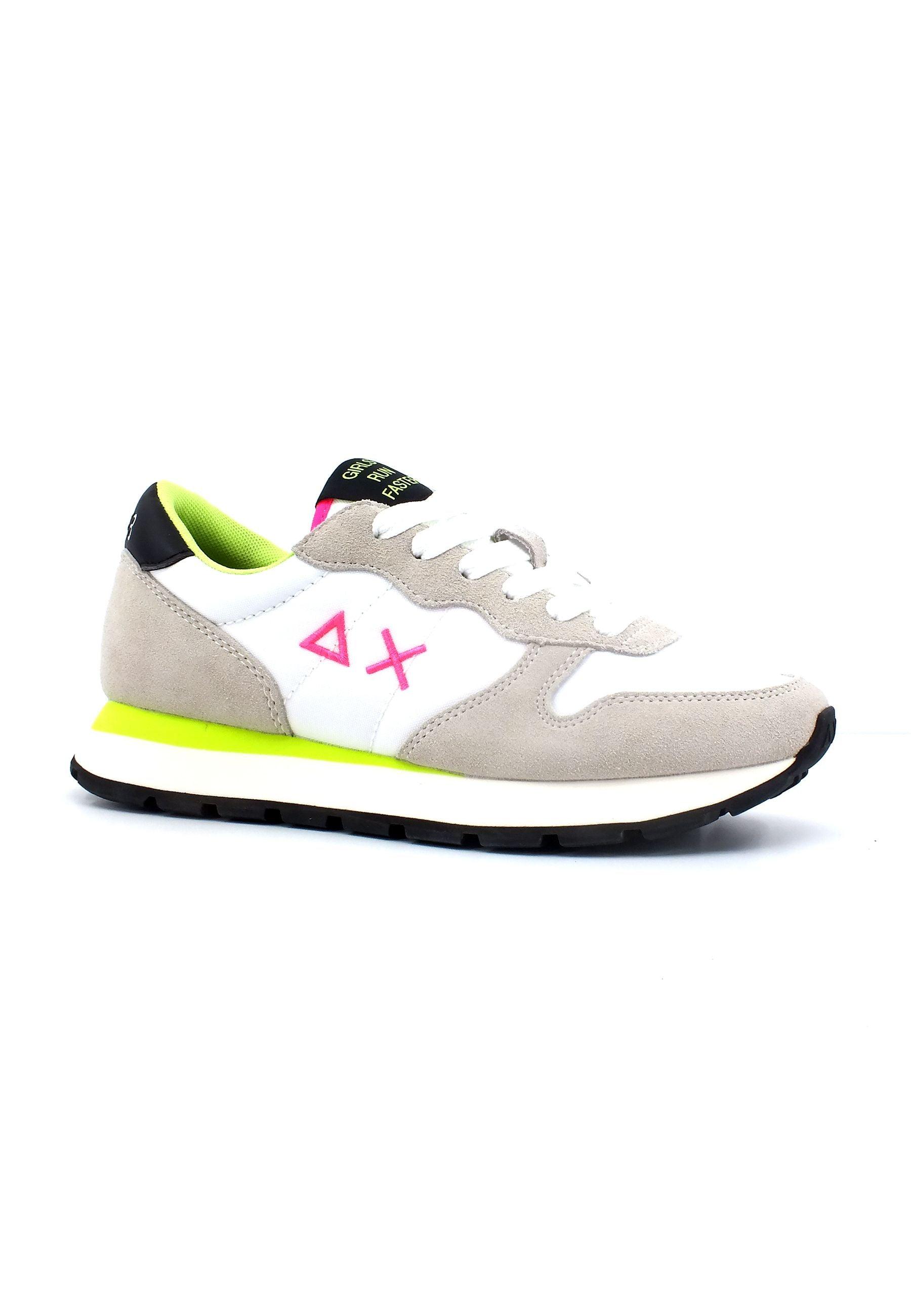 SUN68 Ally Solid Nylon Sneaker Donna Bianco Giallo Z33201 - Sandrini Calzature e Abbigliamento
