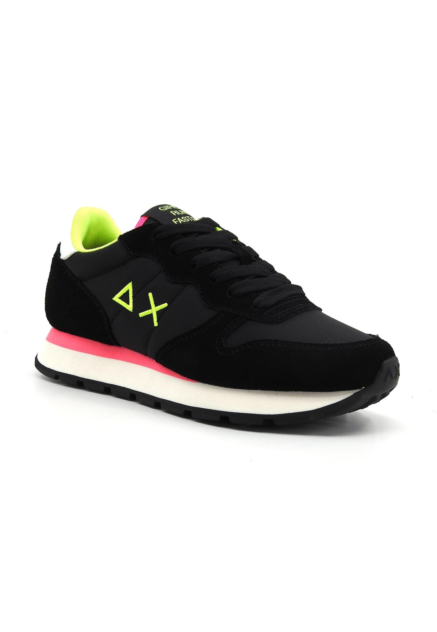 SUN68 Ally Solid Sneaker Donna Nero Giallo Z34201 - Sandrini Calzature e Abbigliamento