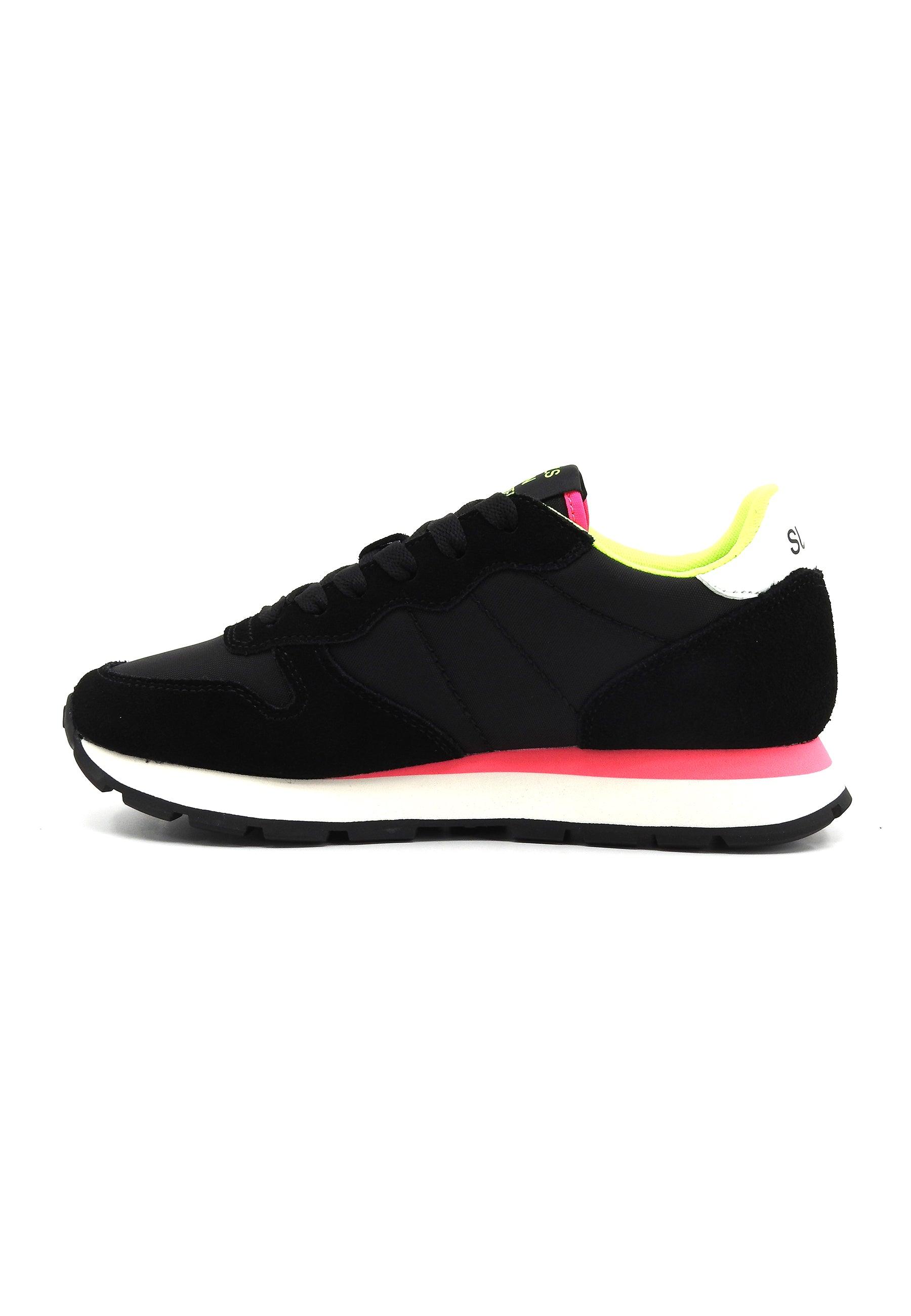 SUN68 Ally Solid Sneaker Donna Nero Giallo Z34201 - Sandrini Calzature e Abbigliamento