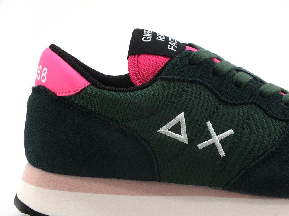 SUN68 Ally Solid Sneaker Running Suede Verde Scuro Z41201 - Sandrini Calzature e Abbigliamento