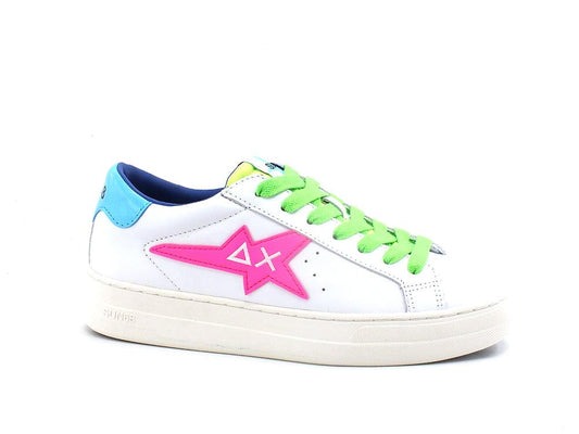 SUN68 Betty Sneaker Running Bianco Fuxia Z32221 - Sandrini Calzature e Abbigliamento