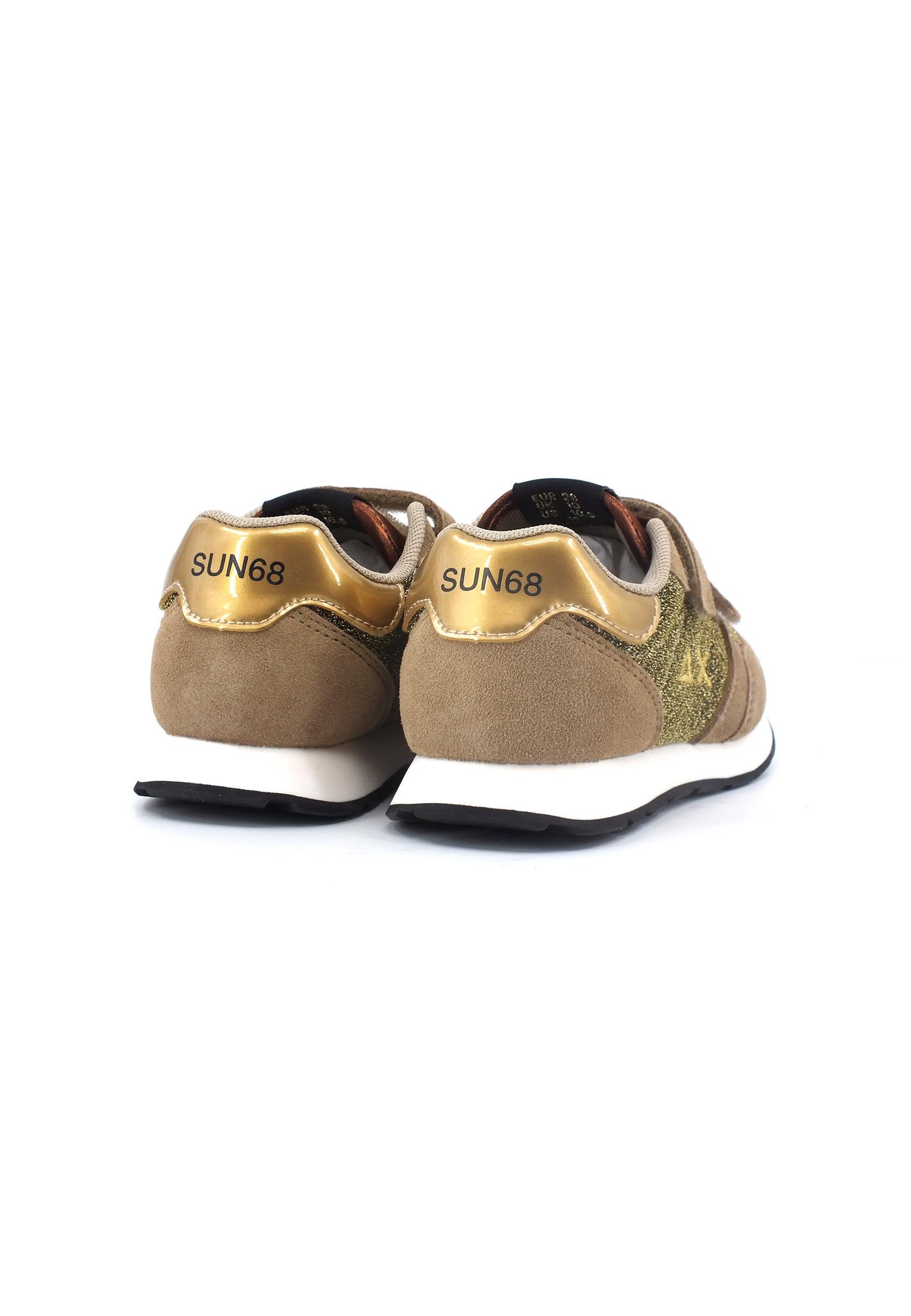 SUN68 Girl's Ally Glitter Sneaker Bimbo Beige Scuro Z43404B - Sandrini Calzature e Abbigliamento