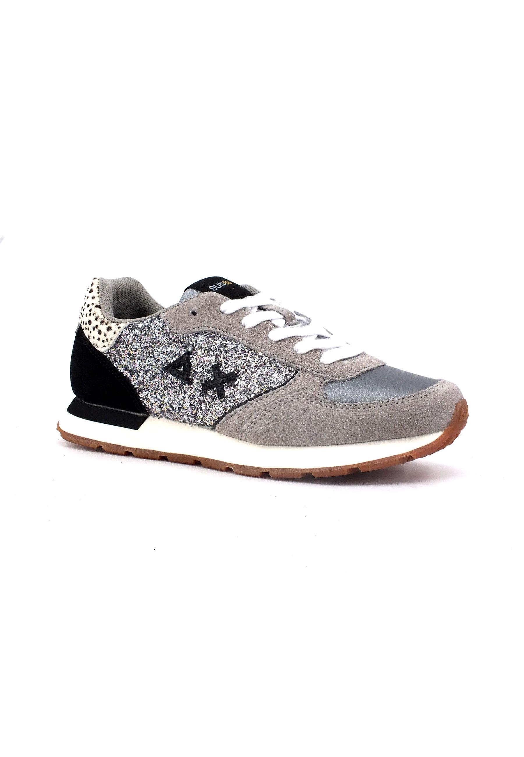 SUN68 Girl's Kelly Big Glitter Sneaker Bimbo Argento Z43417T - Sandrini Calzature e Abbigliamento