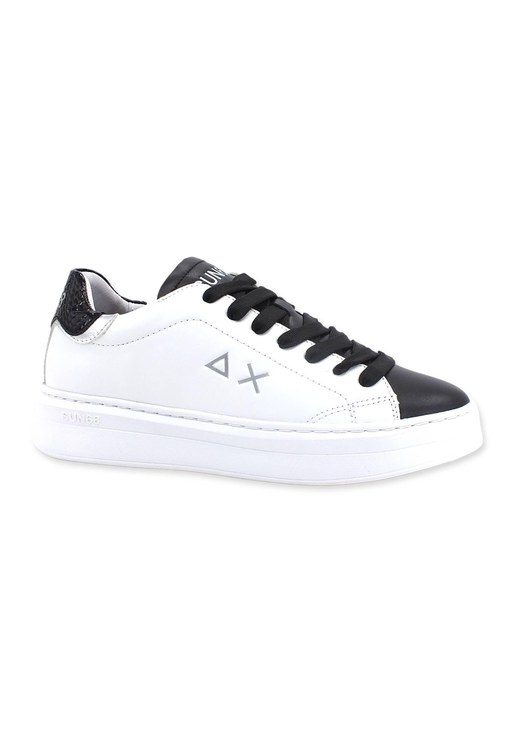 SUN68 Grace Running Sneaker Donna Bianco Nero Z42222 - Sandrini Calzature e Abbigliamento