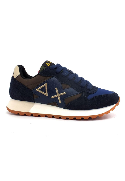 SUN68 Jaki Bicolor Sneaker Uomo Marrone Navy Blue Z42114 - Sandrini Calzature e Abbigliamento