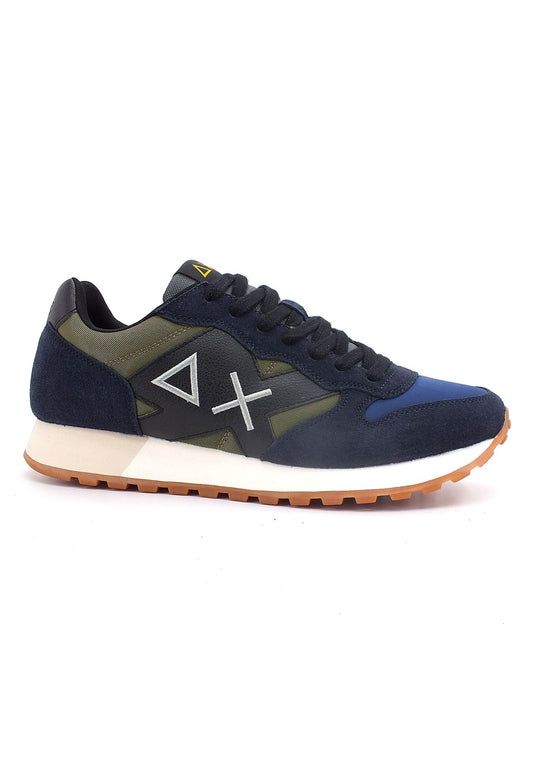 SUN68 Jaki Bicolor Sneaker Uomo Militare Scuro Navy Blue Z42114 - Sandrini Calzature e Abbigliamento