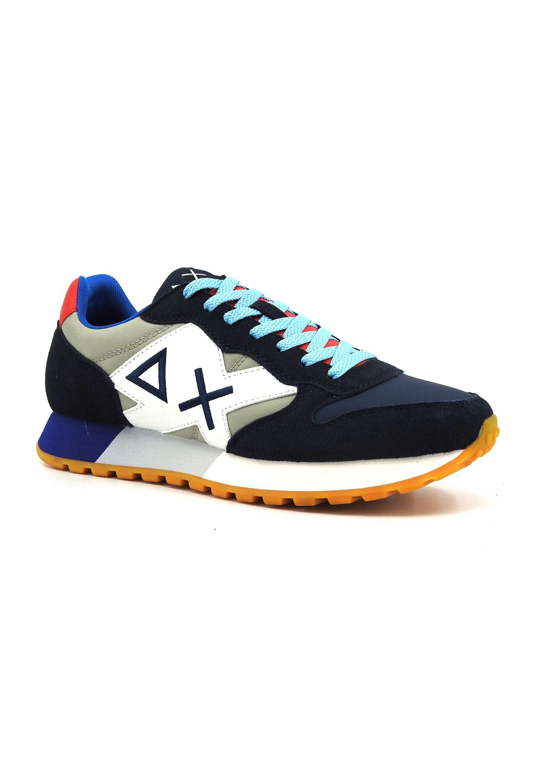 SUN68 Jaki Bicolor Sneaker Uomo Navy Grigio Chiaro Z34112 - Sandrini Calzature e Abbigliamento