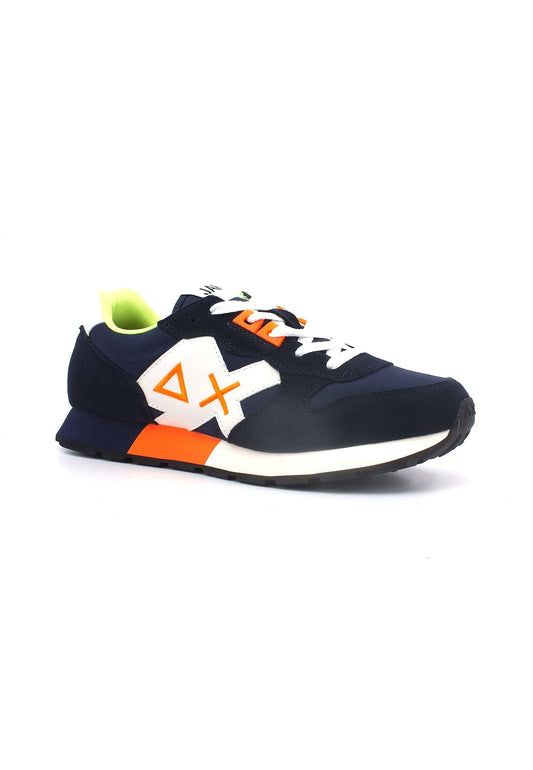 SUN68 Jaki Fluo Sneaker Bambino Navy Blue Z33313T - Sandrini Calzature e Abbigliamento
