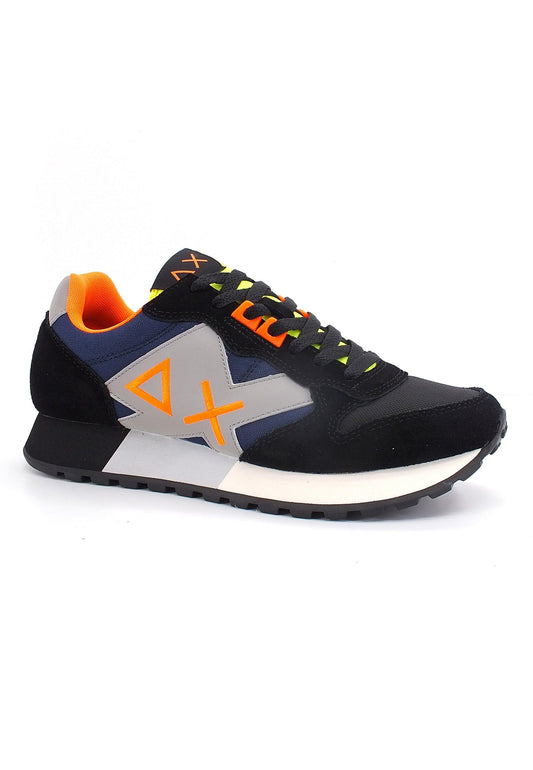 SUN68 Jaki Fluo Sneaker Uomo Nero Navy Blue Z42115 - Sandrini Calzature e Abbigliamento