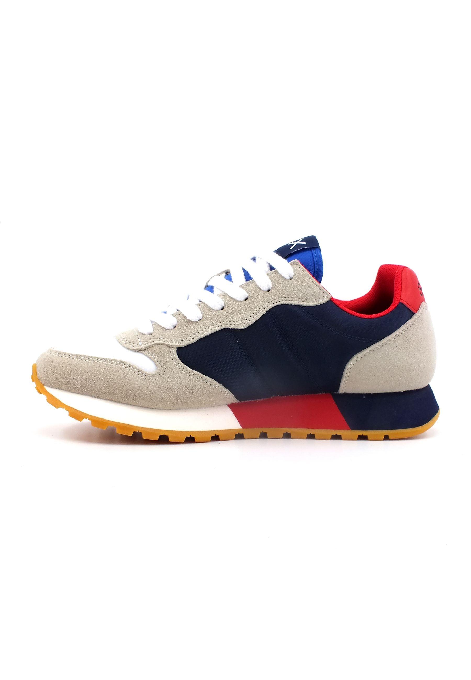 SUN68 Jaki Sneaker Uomo Bianco Navy Blue Z33112 - Sandrini Calzature e Abbigliamento