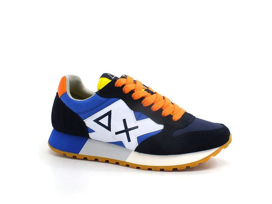 SUN68 Jaki Tricolors Sneaker Running Navy Blue Royal Z32111 - Sandrini Calzature e Abbigliamento