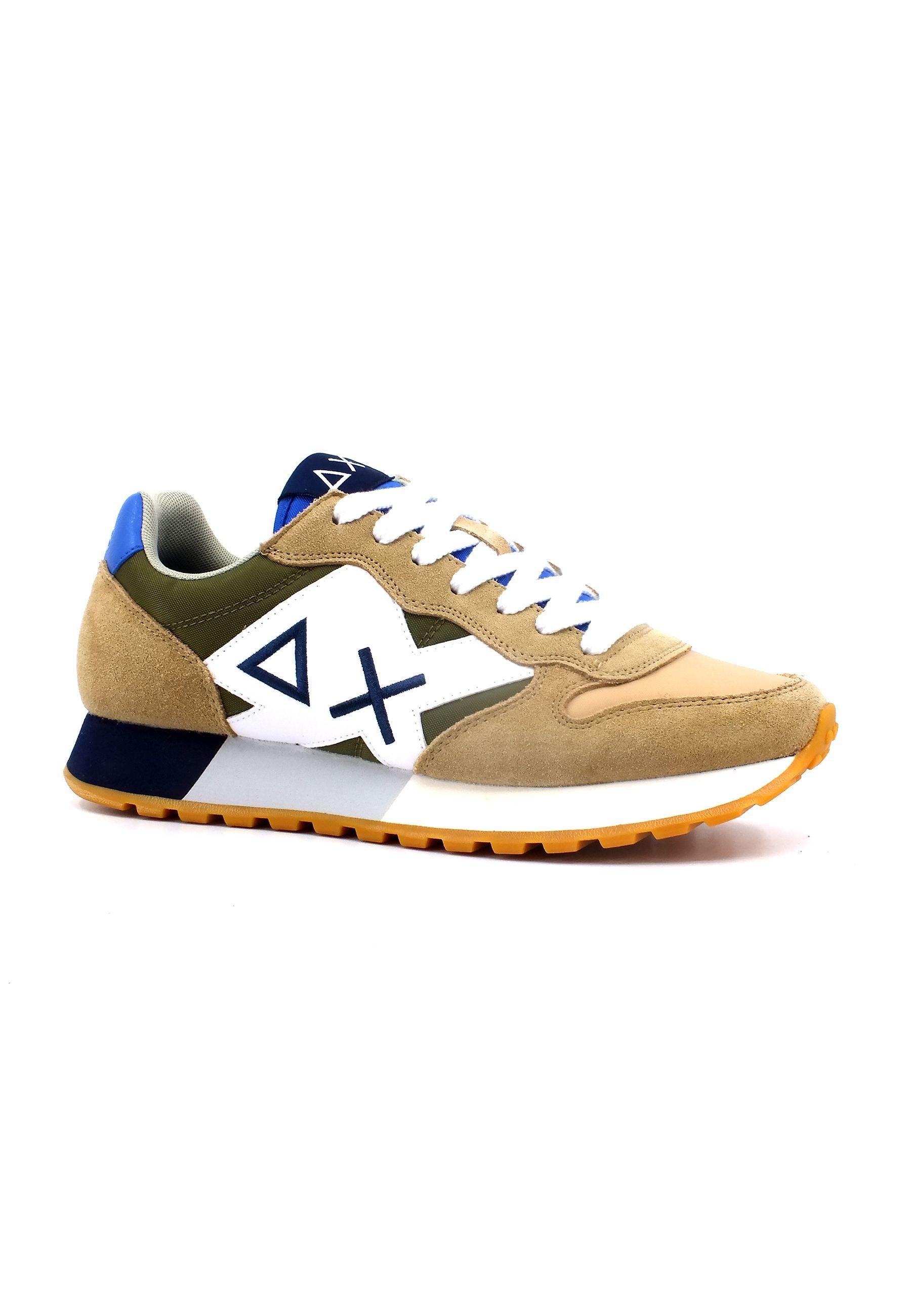 SUN68 Jaki Tricolors Sneaker Uomo Beige Militare Z33112 - Sandrini Calzature e Abbigliamento