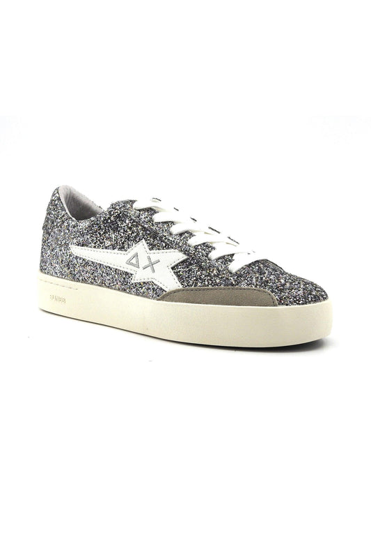 SUN68 Katy Glitter Sneaker Donna Argento Z43222 - Sandrini Calzature e Abbigliamento