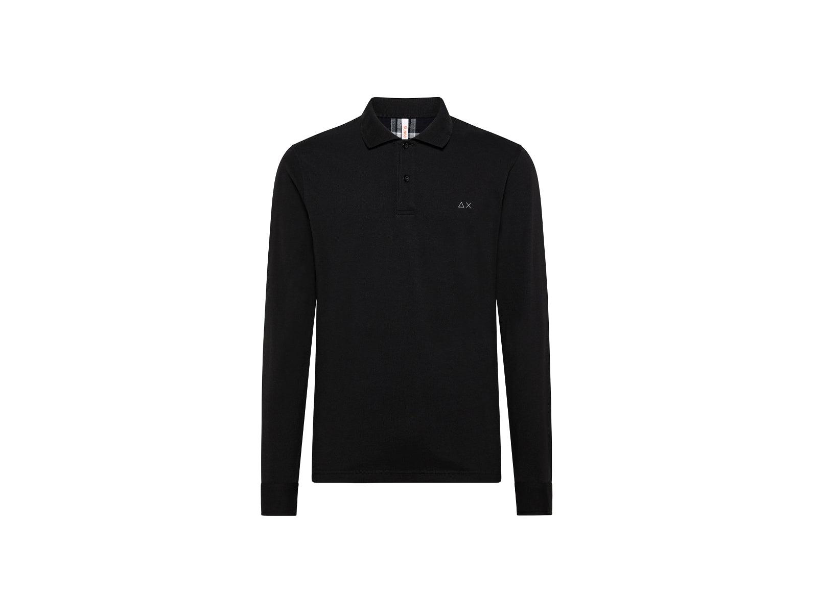 Scopri SUN68 Polo Manica Lunga Toppa Gomito Nero A41107 al miglior