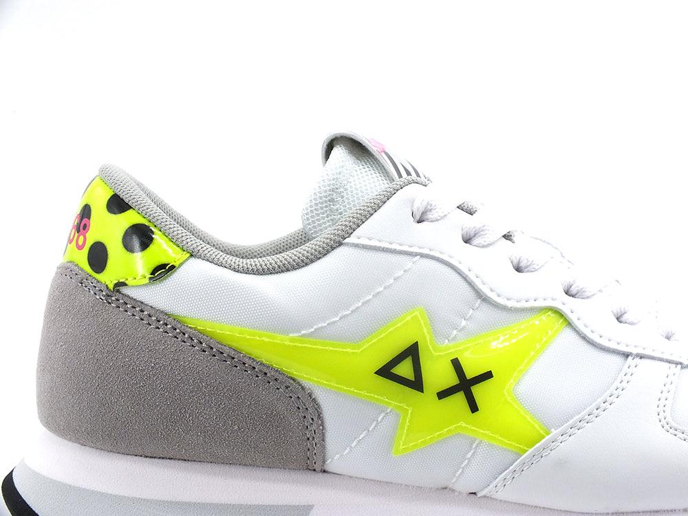 SUN68 Stargirl Back Pois Sneaker Running Bianco Giallo Z32213 - Sandrini Calzature e Abbigliamento