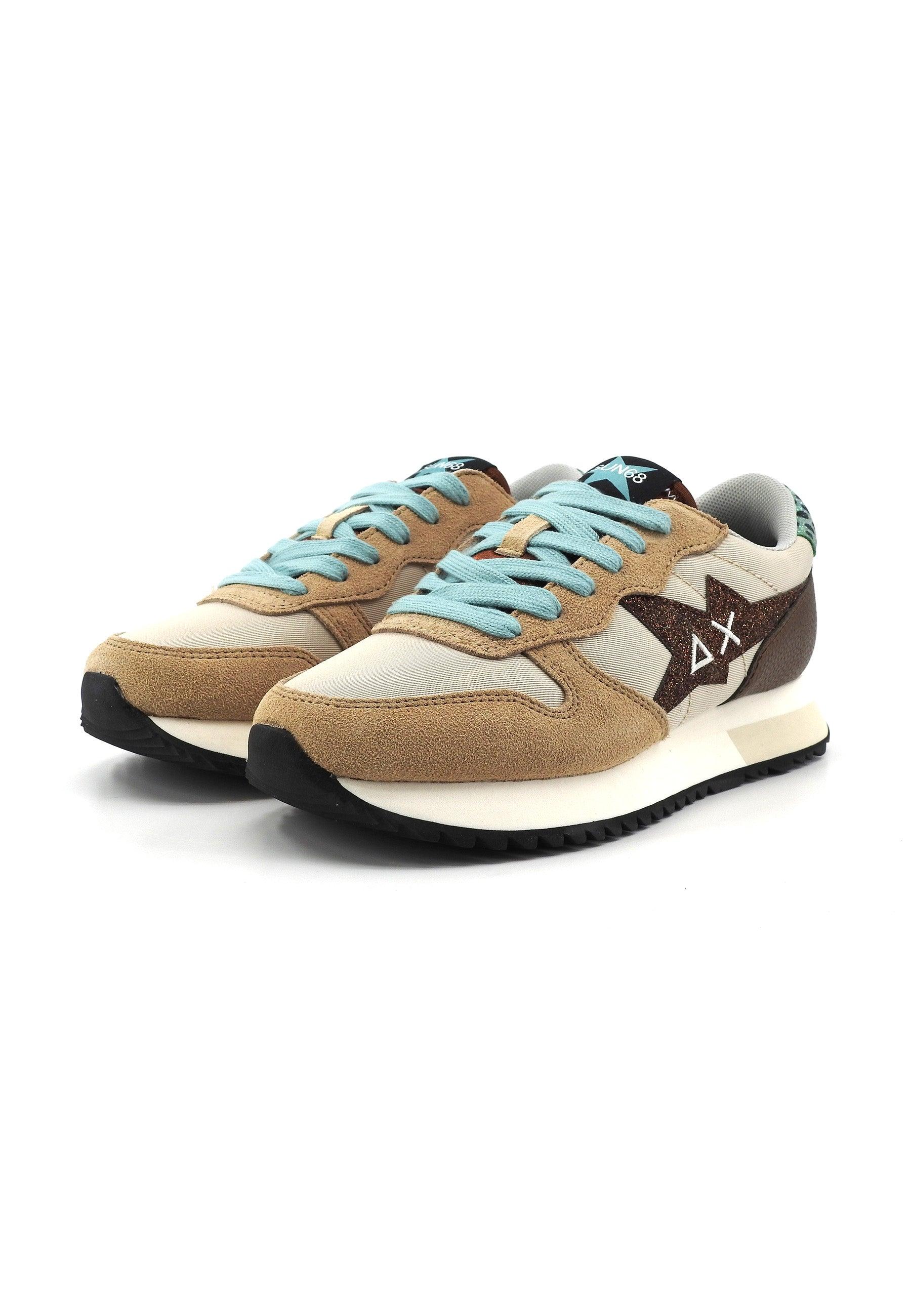 SUN68 Stargirl Glitter Sneaker Beige Z43210 - Sandrini Calzature e Abbigliamento