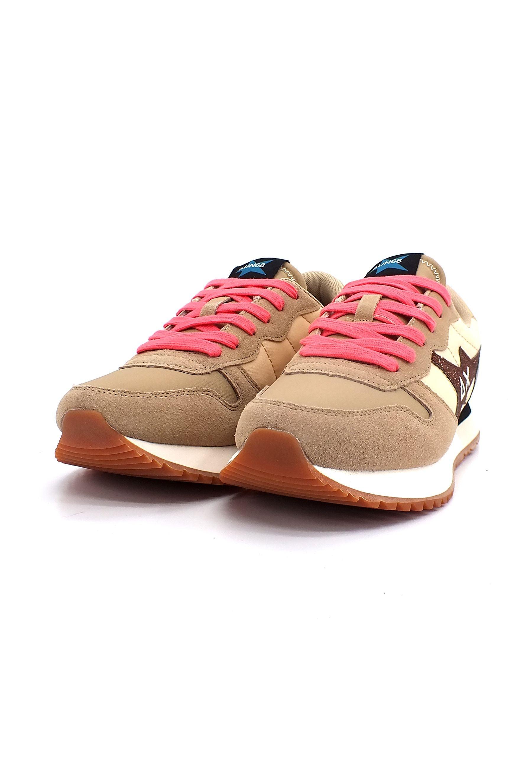 SUN68 Stargirl Glitter Sneaker Donna Beige Z42211 - Sandrini Calzature e Abbigliamento