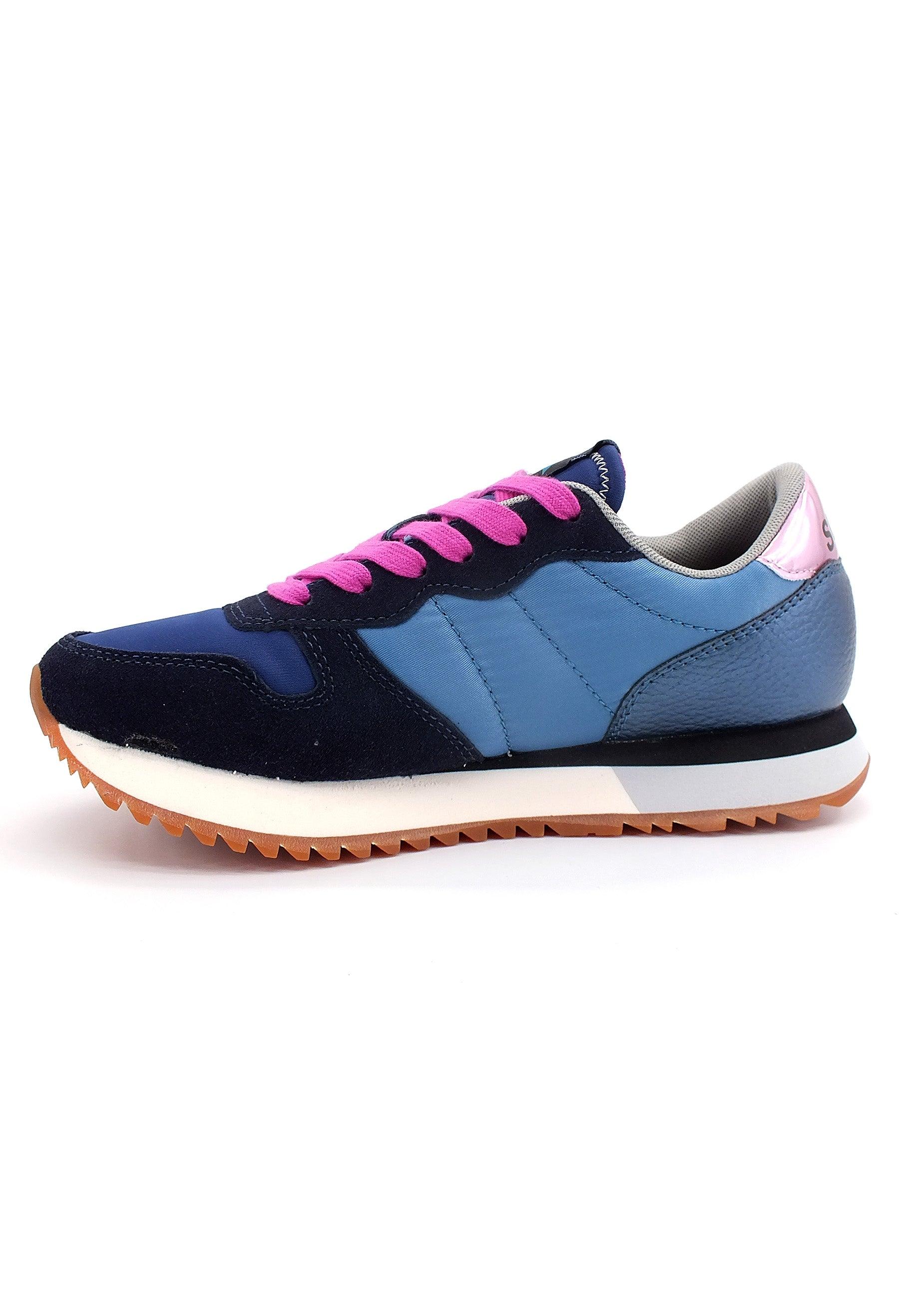 SUN68 Stargirl Nylon Glitter Sneaker Donna Navy Blue Z42211 - Sandrini Calzature e Abbigliamento