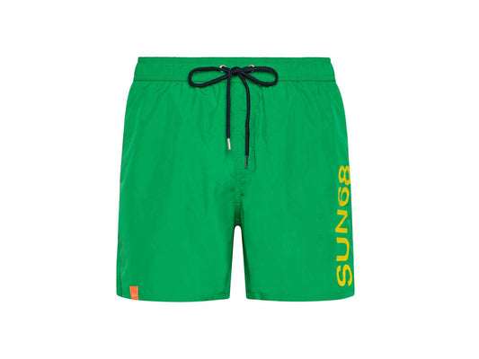 SUN68 Swim Pant Macro Logo Costume Verde Prato H32103 - Sandrini Calzature e Abbigliamento