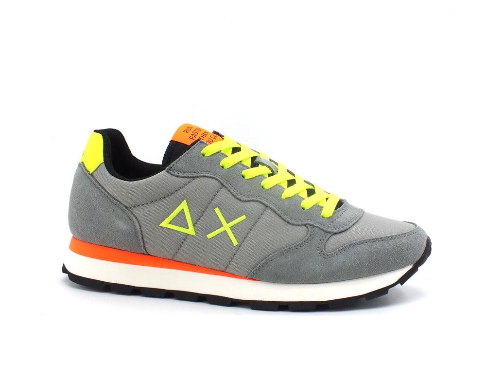 SUN68 Tom Fluo Nylon Sneaker Running Grigio Medio Z41102 - Sandrini Calzature e Abbigliamento