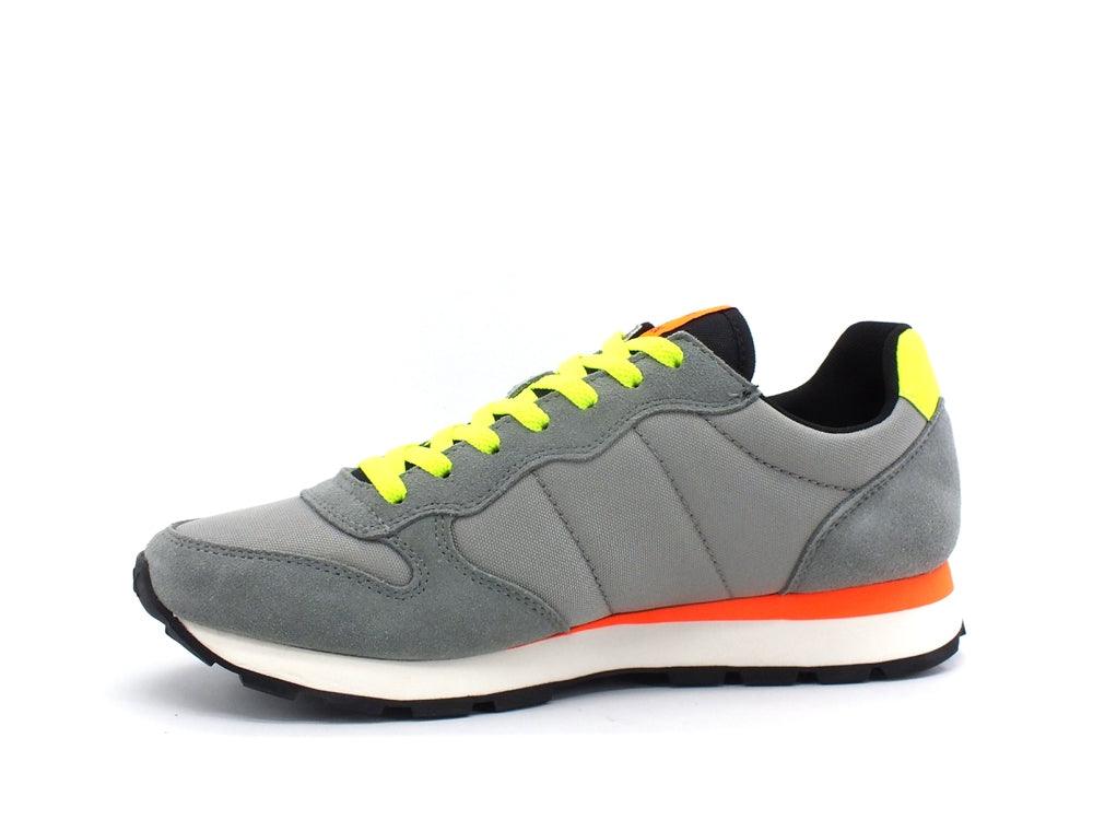 SUN68 Tom Fluo Nylon Sneaker Running Grigio Medio Z41102 - Sandrini Calzature e Abbigliamento