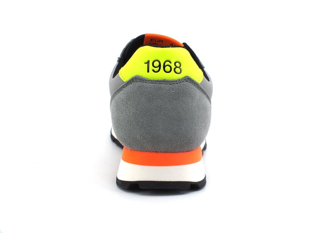 SUN68 Tom Fluo Nylon Sneaker Running Grigio Medio Z41102 - Sandrini Calzature e Abbigliamento