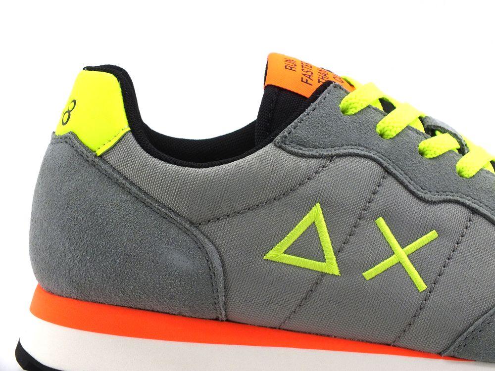 SUN68 Tom Fluo Nylon Sneaker Running Grigio Medio Z41102 - Sandrini Calzature e Abbigliamento