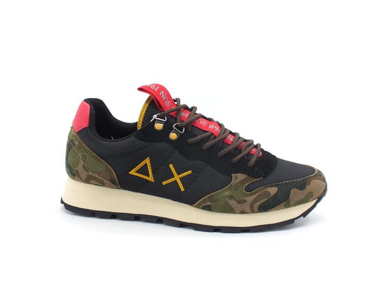 SUN68 Tom Goes Camping Sneaker Trekking Nero Green Camouflage Z41108 - Sandrini Calzature e Abbigliamento