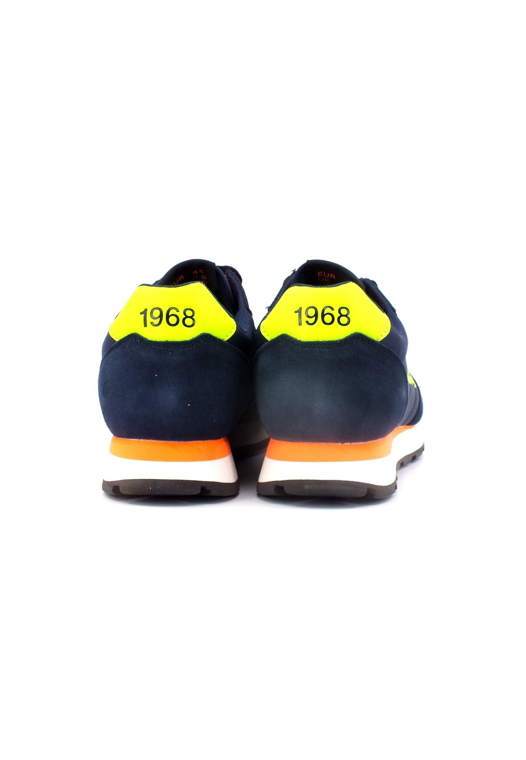 SUN68 Tom Solid Fluo Sneaker Uomo Navy Blue Z33102 - Sandrini Calzature e Abbigliamento