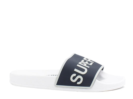 SUPERGA 1908-PUU Ciabatta White Navy S711B3W - Sandrini Calzature e Abbigliamento