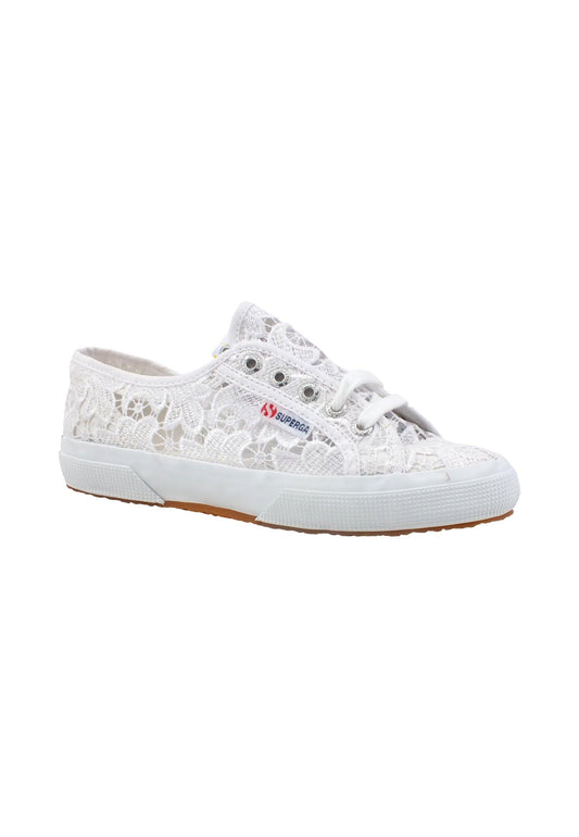 SUPERGA 2750 Macrame Pizzo Sneaker Donna White S81219W - Sandrini Calzature e Abbigliamento