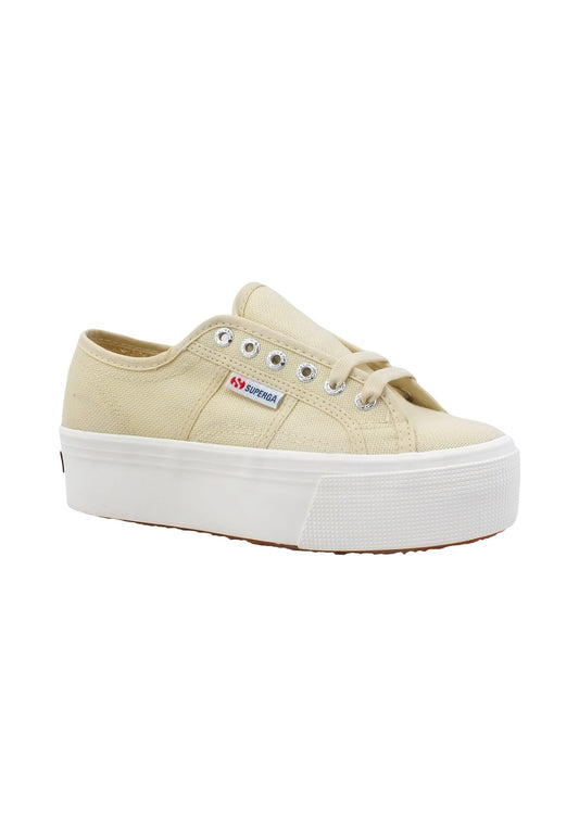 SUPERGA 2790 Platform Sneaker Donna Beige Eggshell S9111LW - Sandrini Calzature e Abbigliamento