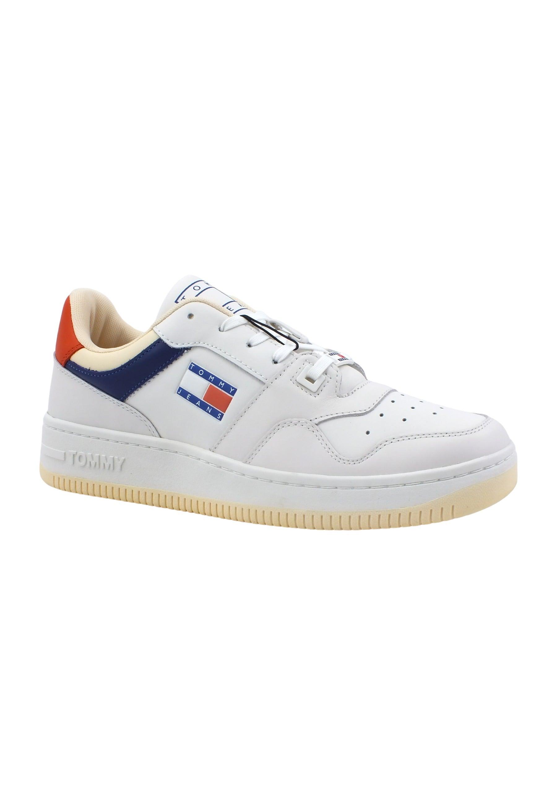 TOMMY HILFIGER Basket Premium Sneaker Uomo Red White EM0EM01216 - Sandrini Calzature e Abbigliamento