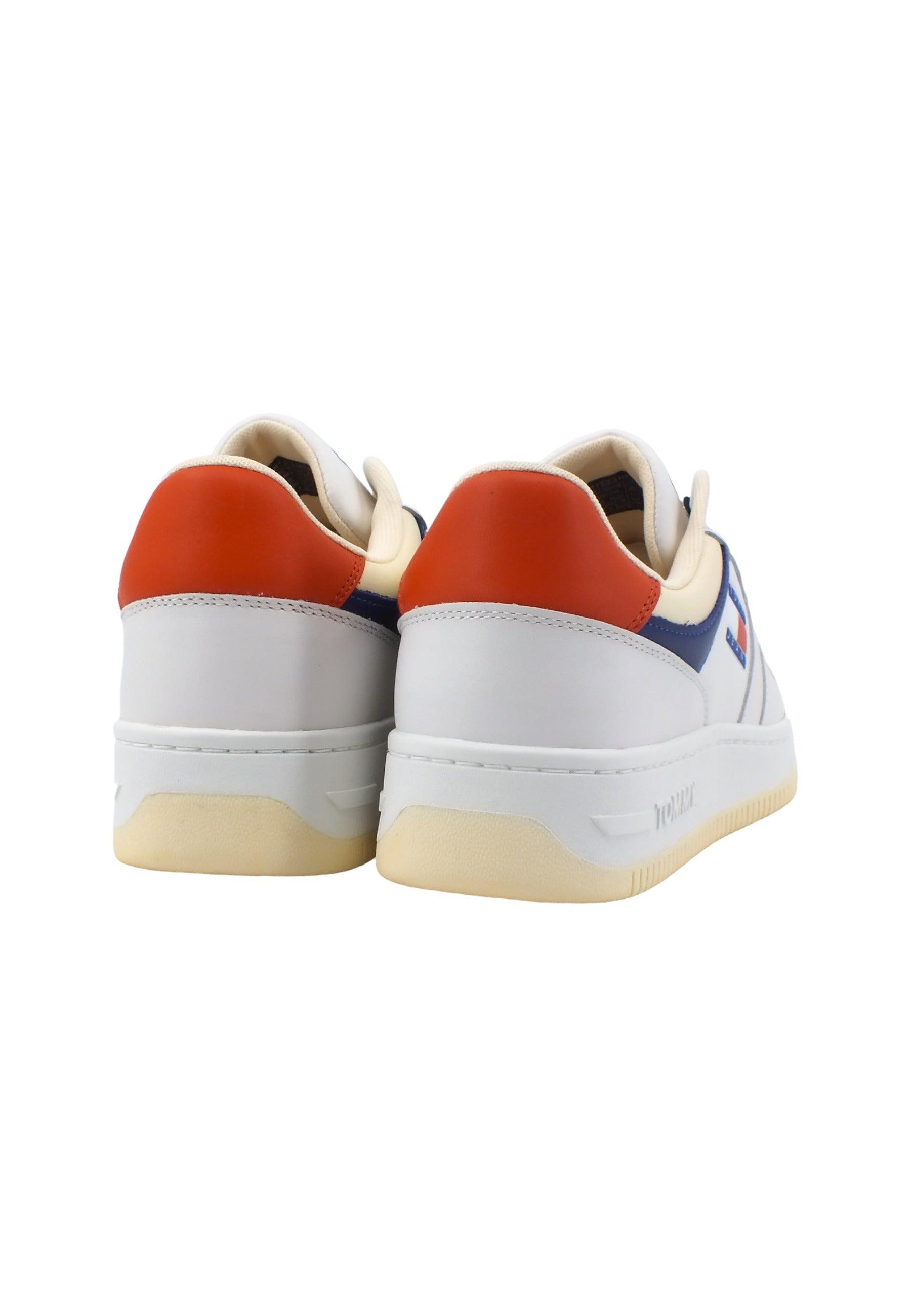 TOMMY HILFIGER Basket Premium Sneaker Uomo Red White EM0EM01216 - Sandrini Calzature e Abbigliamento