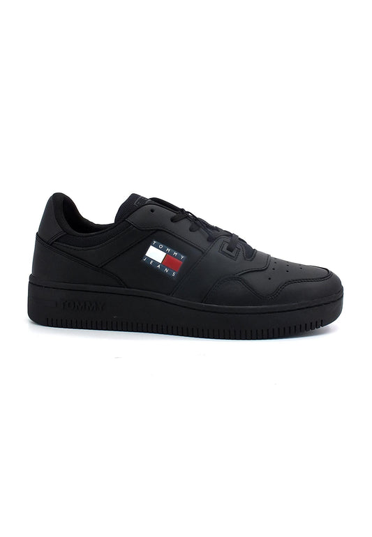 TOMMY HILFIGER Basket Sneaker Uomo Triple Black EM0EM00955 - Sandrini Calzature e Abbigliamento