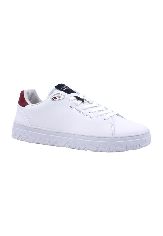 TOMMY HILFIGER Court Thick Cupsole Sneaker Uomo White FM0FM04830 - Sandrini Calzature e Abbigliamento