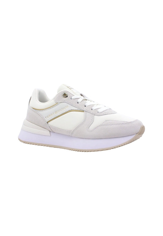 TOMMY HILFIGER Elevated Femine Runner Sneaker Donna White FW0FW07594 - Sandrini Calzature e Abbigliamento