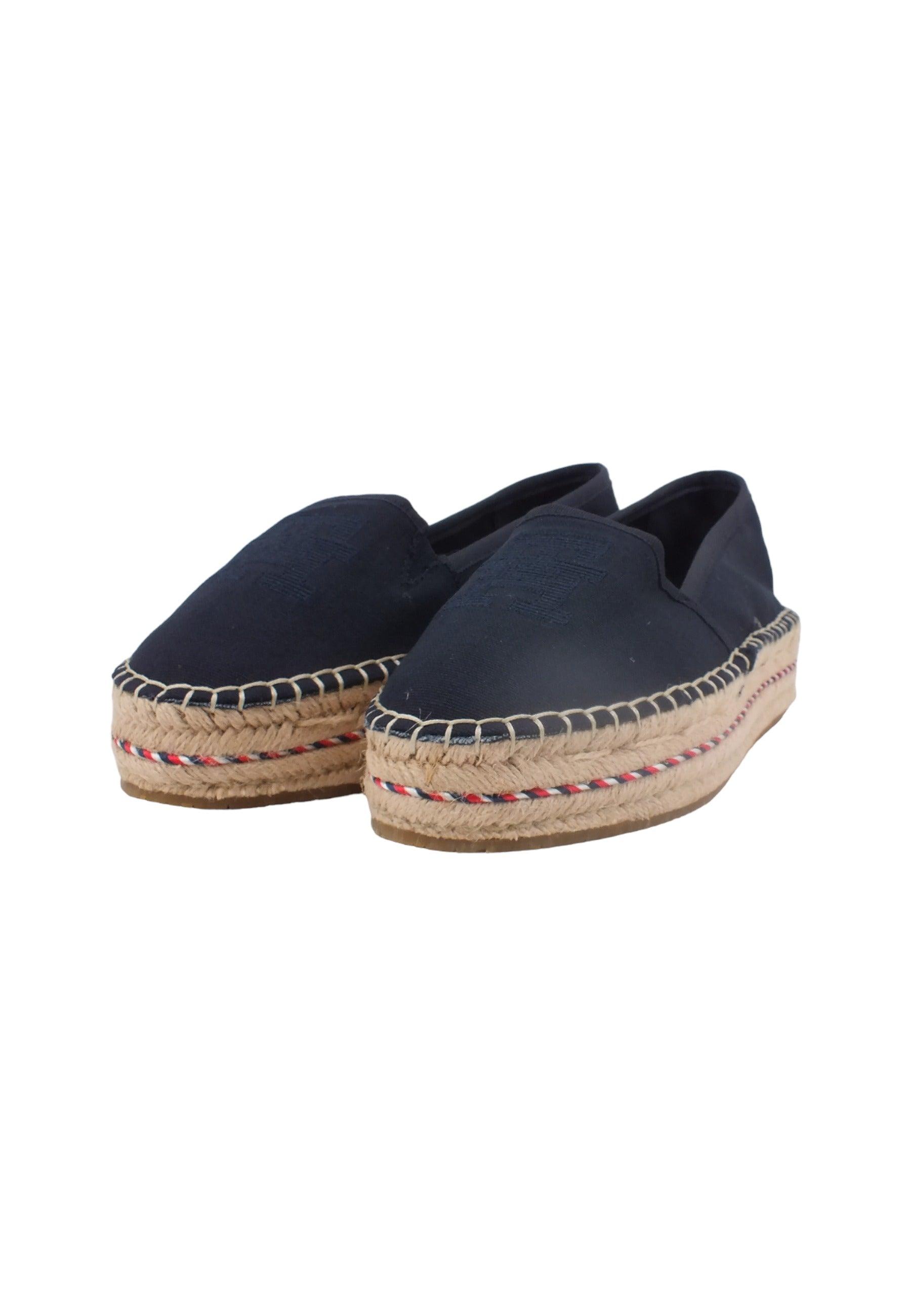 TOMMY HILFIGER Espadrillas Donna Space Blu FW0FW07014 - Sandrini Calzature e Abbigliamento