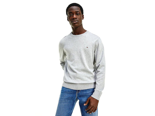 TOMMY HILFIGER Maglione Girocollo Pullover Uomo Medium Grey MW0MW15431 - Sandrini Calzature e Abbigliamento